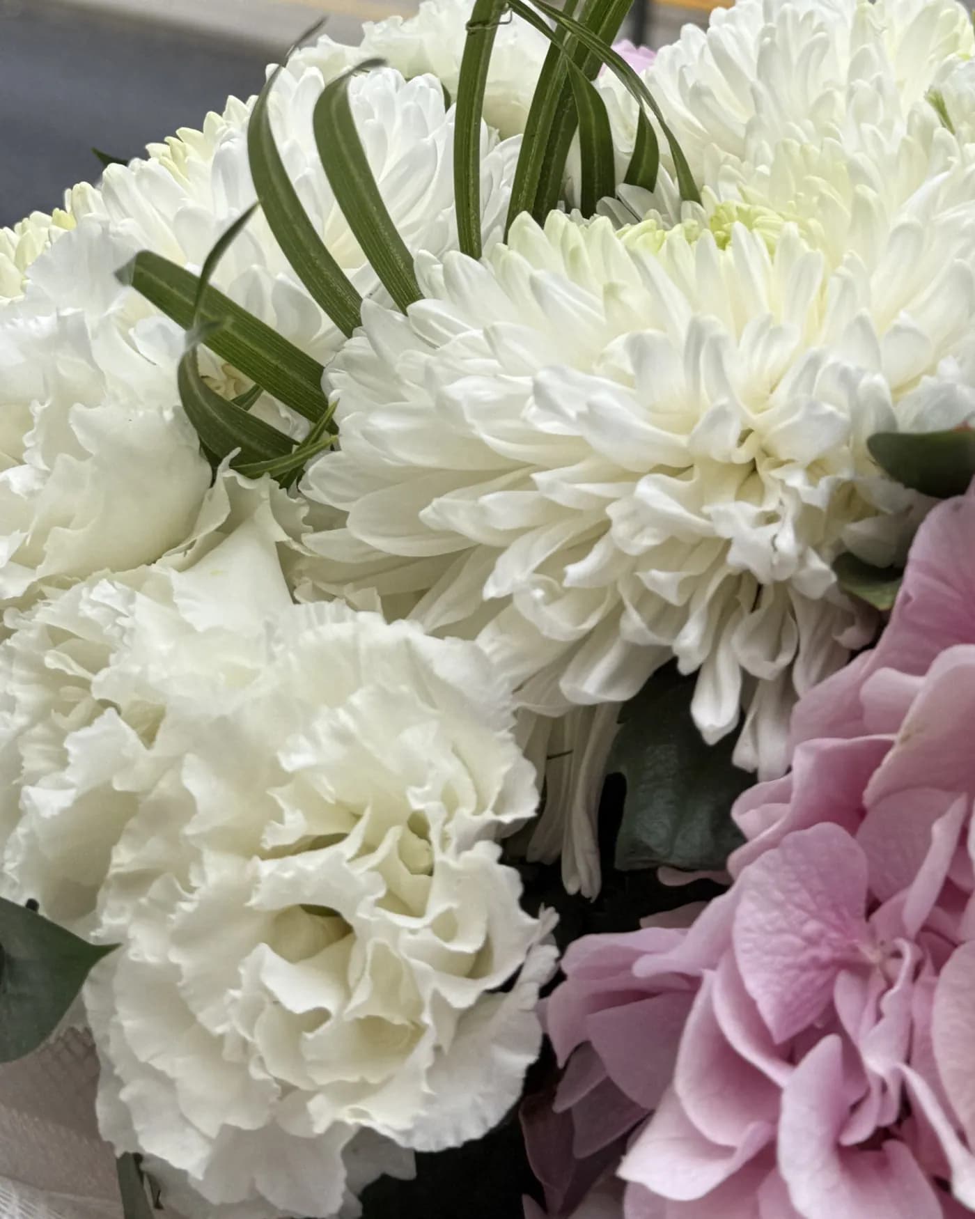 Pink Hydrangea & Chrysanthemums 5