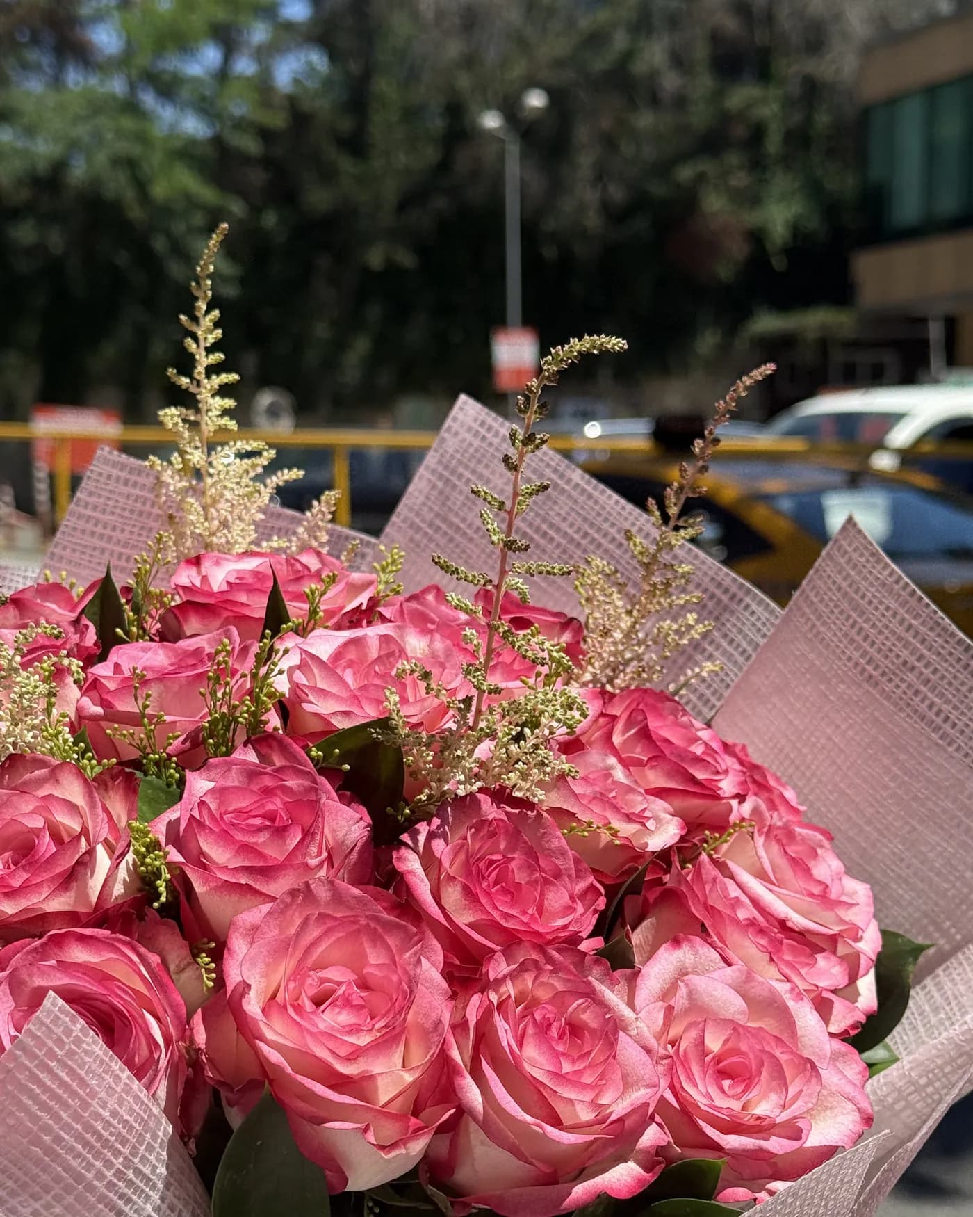 Coral Roses & Astilbe 4